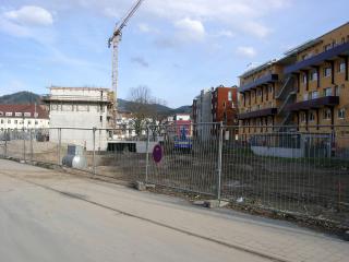 Baustelle an der Lise-Meitner-Strasse