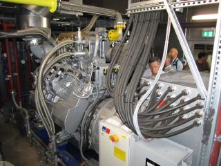 Der Generator erzeugt bis zu 850 kW elektrische Leistung