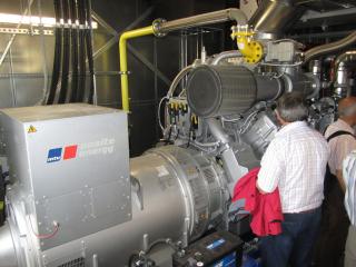 Der Generator des neuen Gas-BHKW